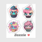 Cyberpunk Cupcakes Sticker Pack (Vel)