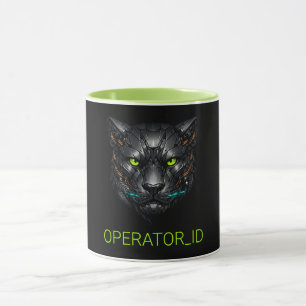 Cyberpunk Cybernetische Panther Gamer Op Maat Mok