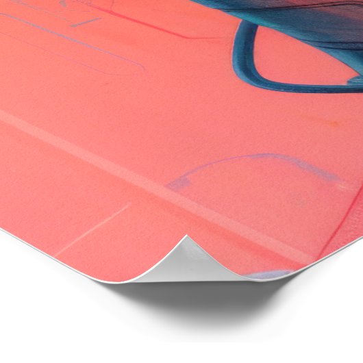 Cyberpunk Cyborg Meisje Poster (Hoek)