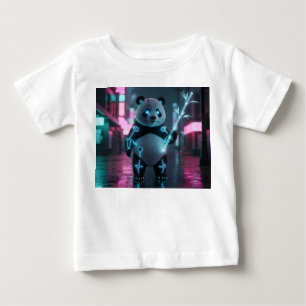 Cyberpunk Cyborg Panda in Futuristisch Neo-Tokyo
