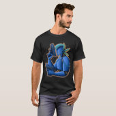 Cyberpunk Cyborg Robot - Futuristic Cobalt Android T-shirt (Voorkant volledig)
