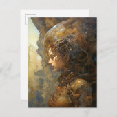 Cyberpunk Cyborg Woman Science Fiction Briefkaart (Voorkant / Achterkant)