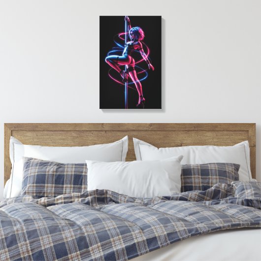 Cyberpunk Danseres Canvas Afdruk (Insitu (Slaapkamer))