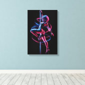 Cyberpunk Danseres Canvas Afdruk (Insitu (Houten vloer))