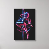 Cyberpunk Danseres Canvas Afdruk (Voorkant)