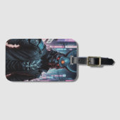 Cyberpunk Demon Samurai Bagagelabel (Voorkant (horizontaal))