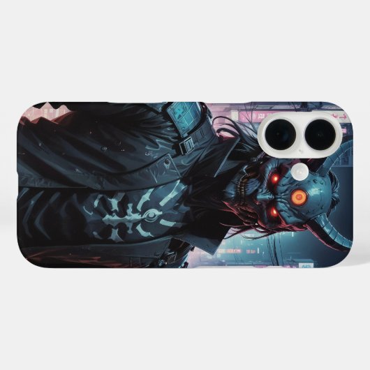 Cyberpunk Demon Samurai Case-Mate iPhone Case (Achterkant (horizontaal))