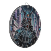 Cyberpunk Demon Samurai Dartbord (Voorkant Links)