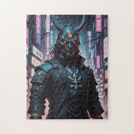 Cyberpunk Demon Samurai Legpuzzel (Verticaal)