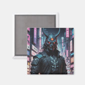 Cyberpunk Demon Samurai Magneet (Voorkant / Achterkant)