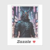 Cyberpunk Demon Samurai Sticker (Vel)