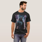 Cyberpunk Demon Samurai T-shirt (Voorkant volledig)
