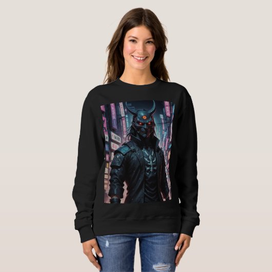 Cyberpunk Demon Samurai Trui (Voorkant volledig)