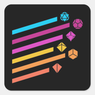 Cyberpunk Dice Ray Tabletop RPG Vierkante Sticker