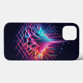 Cyberpunk Digitale Geluidsgolf Hoesje Neon Elektri (Achterkant (horizontaal))