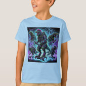Cyberpunk Dino Warriors - Extreem futuristische Di T-shirt (Voorkant)