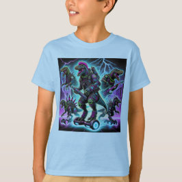 Cyberpunk Dino Warriors - Extreem futuristische Di T-shirt