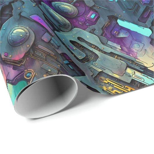 Cyberpunk Dreamscape Wrapping Papier (Rol Hoek)
