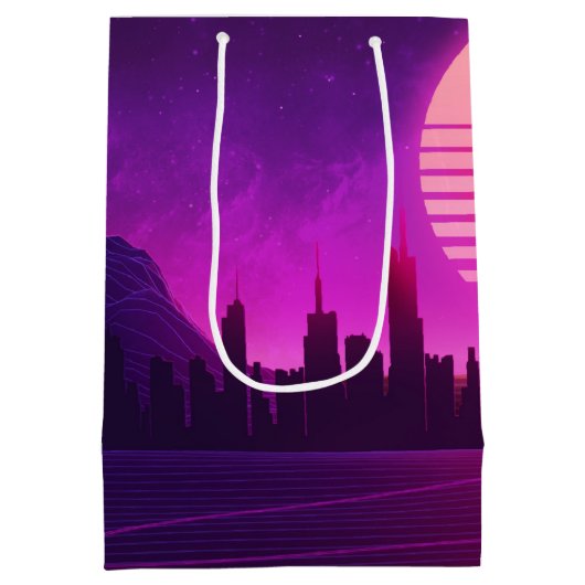 cyberpunk eletronisch synthwave scifi roze medium cadeauzakje (Achterkant)