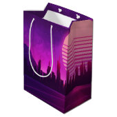 cyberpunk eletronisch synthwave scifi roze medium cadeauzakje (Achterkant Gekanteld)