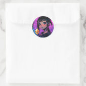 Cyberpunk Ethereum Waifu Anime Crypto Sticker (Tas)