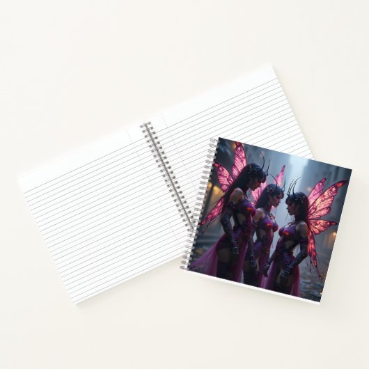 Cyberpunk Faeries-Notitieboek Notitieboek (Binnen)