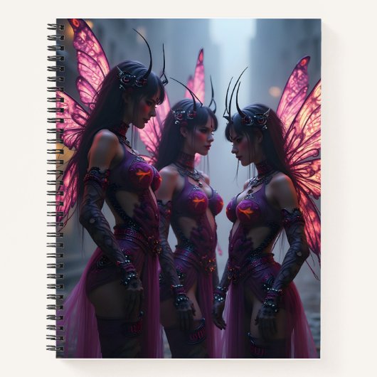Cyberpunk Faeries-notitieboek Notitieboek (Voorkant)
