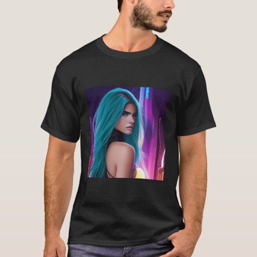 Cyberpunk feesttijd t-shirt (Voorkant)
