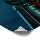 Cyberpunk Female Cyborg Neon Sci-Fi Tech Art Poster (Hoek)