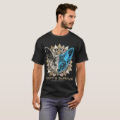 Cyberpunk Fennek Vos Geometrisch T-shirt (Voorkant volledig)
