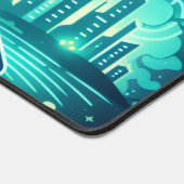 Cyberpunk Fire & Ice Skull Gaming Mouse Pad  (Hoek)