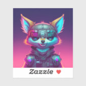 Cyberpunk Fox 2 Sticker (Vel)