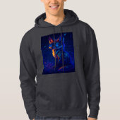 Cyberpunk Fox in het Neon Oerwoud – Futuristic Glo Hoodie (Voorkant)