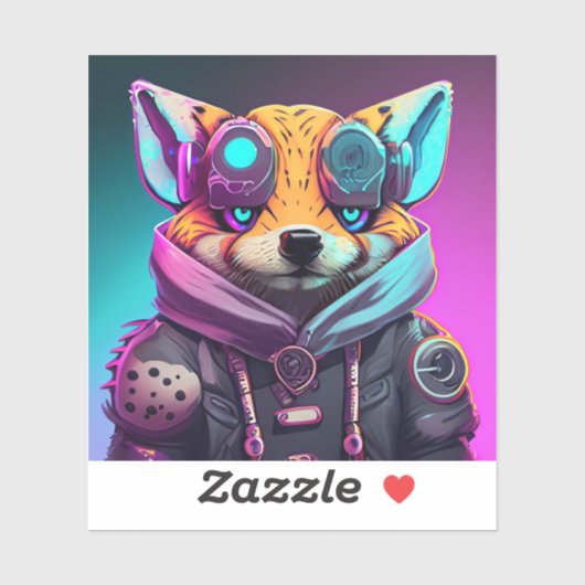Cyberpunk Fox sticker (Vel)