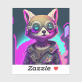 Cyberpunk Fox Sticker (Vel)