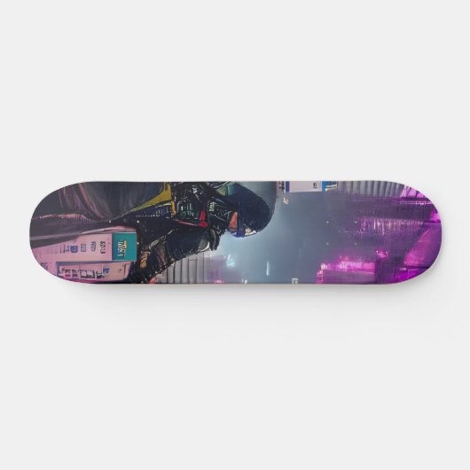Cyberpunk Futuristic Trippy Skateboard Deck (Horizontaal)