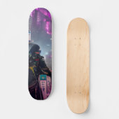 Cyberpunk Futuristic Trippy Skateboard Deck (Voorkant)