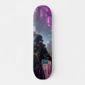 Cyberpunk Futuristic Trippy Skateboard Deck (Voorkant)