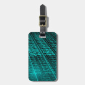 Cyberpunk Futuristische Computer Technologie Circu Bagagelabel (Voorkant verticaal)