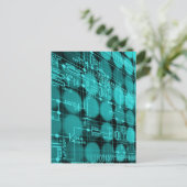 Cyberpunk Futuristische Computer Technologie Circu Briefkaart (Staand voorkant)