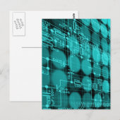 Cyberpunk Futuristische Computer Technologie Circu Briefkaart (Voorkant / Achterkant)