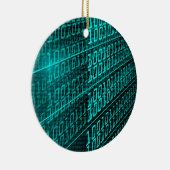 Cyberpunk Futuristische Computer Technologie Circu Keramisch Ornament (Rechts)