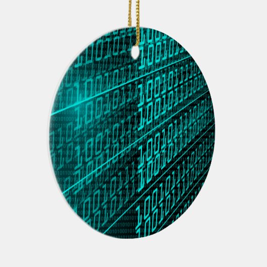 Cyberpunk Futuristische Computer Technologie Circu Keramisch Ornament (Rechts)