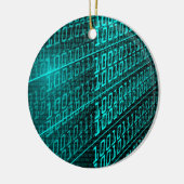 Cyberpunk Futuristische Computer Technologie Circu Keramisch Ornament (Links)