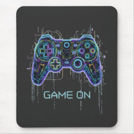 Cyberpunk-gamecontroller - Neon Game On Tech Muismat