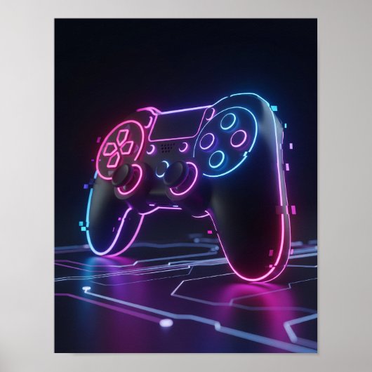 Cyberpunk-gamecontroller Poster (Voorkant)