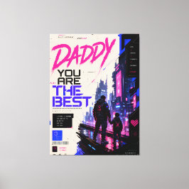 Cyberpunk Gamer Vader Canvas Muurkunst Afdruk
