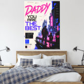 Cyberpunk Gamer Vader Canvas Muurkunst Afdruk (Insitu (Slaapkamer))