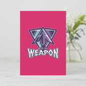 Cyberpunk Gaming Logo | Triangle Warrior Embleem Kaart (Staand voorkant)