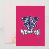 Cyberpunk Gaming Logo | Triangle Warrior Embleem Kaart (Voorkant / Achterkant)